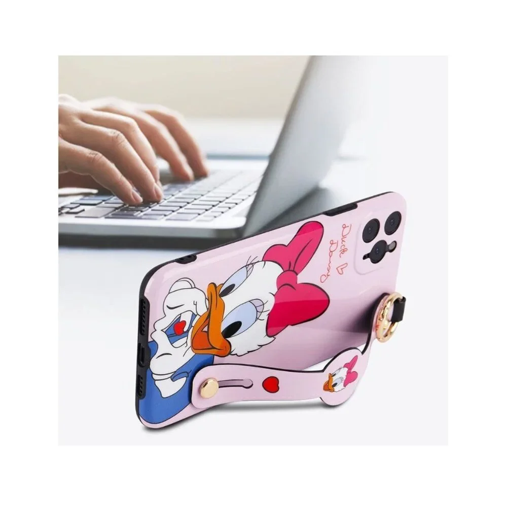 Disney Daisy Duck iPhone 12 Pro Max Jelly Case With Cartoon Lanyard